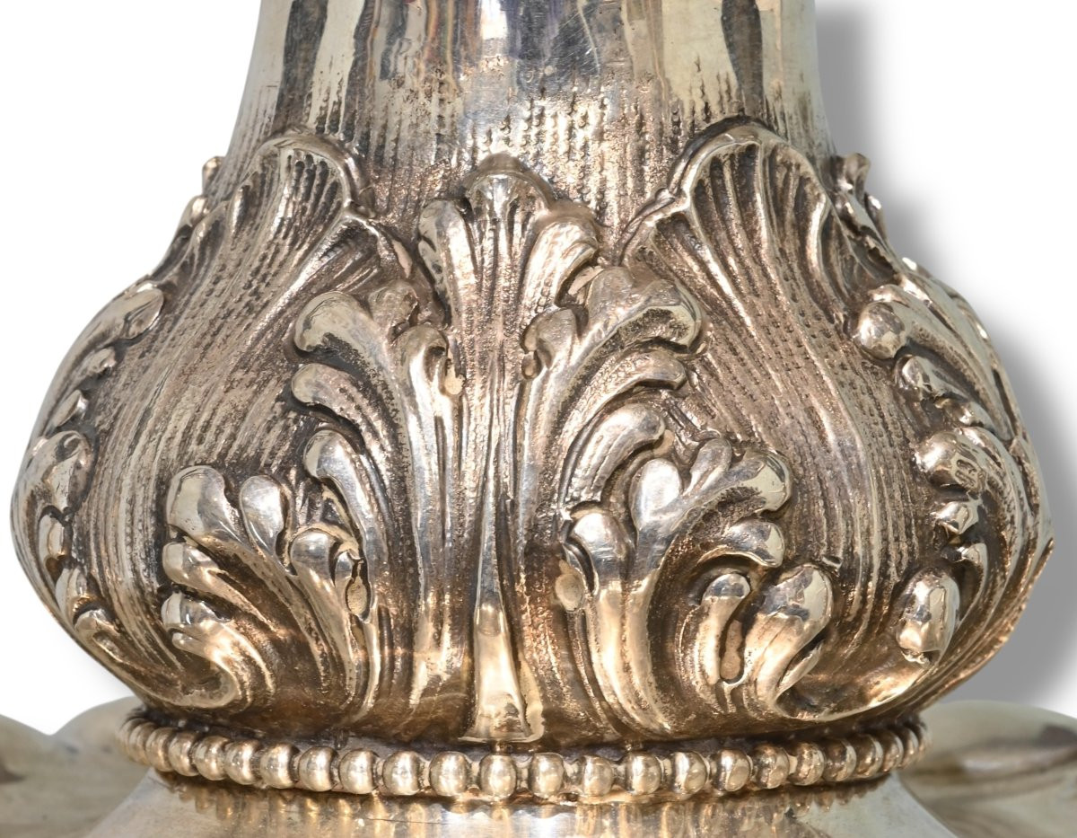 Vaso Neorinascimentale in Argento 800 - Italia Inizio XX Secolo-photo-4